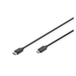 Cable de conexión USB Type-C de Digitus, modelo DB-300137-018-S, 18 cm de longitud, ideal para transferencias rápidas de datos.