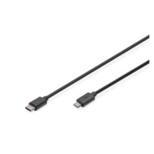 Cable de conexión USB Type-C de Digitus, modelo DB-300137-018-S, 18 cm de longitud, ideal para transferencias rápidas de datos.