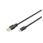 Digitus Cable de conexión USB Type-C, Gen2, Type-C a A, con alta velocidad de transmisión y compatibilidad, SKU DB-300146-010-S