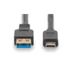 Digitus Cable de conexión USB Type-C, Gen2, Type-C a A, con alta velocidad de transmisión y compatibilidad, SKU DB-300146-010-S