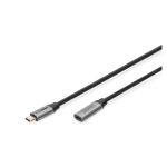 Cable de prolongación USB 3.0 Gen 1 Digitus con conector USB Type-C, modelo DB-300230-010-S, ideal para transferencia rápida de datos