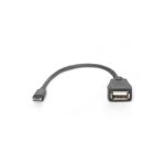 Cable adaptador USB OTG de Digitus, tipo micro B a USB A, modelo DB-300309-002-S. Ideal para transferencia de datos rápida