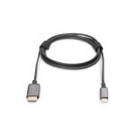 Cable adaptador y convertidor 4K HDMI de Digitus, con conectores USB-C a HDMI. SKU DB-300330-020-S.