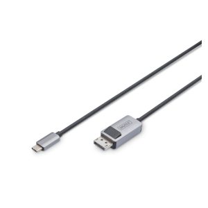 Digitus adaptador de cable USB tipo C a DisplayPort, modelo DB-300334-020-S, ideal para conexiones de alta velocidad y transferencia de video.