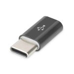 Adaptador Digitus USB Type-C™ a micro B, modelo DB-300523-000-S, ideal para conexiones rápidas y eficientes