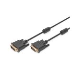 Cable de conexión DVI Digitus de 3 metros, SKU DB-320101-030-S. Ideal para transmisiones de video de alta calidad.