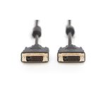 Cable de conexión DVI Digitus de 3 metros, SKU DB-320101-030-S. Ideal para transmisiones de video de alta calidad.