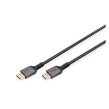 Cable de conexión DisplayPort 8K versión 1.4 de Digitus, modelo DB-340201-030-S. Adecuado para resoluciones ultrahd y alta velocidad.