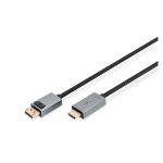 Imagen del cable adaptador Digitus 4K DisplayPort a HDMI tipo A, SKU DB-340202-010-S, ideal para video en alta definición