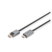 Cable adaptador 4K DisplayPort a HDMI tipo A de Digitus, modelo DB-340202-030-S, para alta resolución y excelente conversión de video.