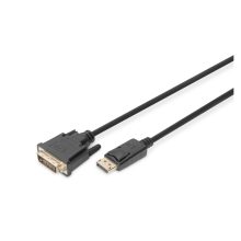 Imagen del cable adaptador DisplayPort a DVI-D marca Digitus, modelo DB-340301-030-S, ideal para conectar dispositivos con alta resolución.
