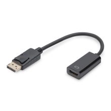 Digitus adaptador DisplayPort a HDMI, ideal para conectar dispositivos con entrada DP a monitores con entrada HDMI, SKU DB-340400-001-S