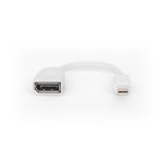 Imagen del cable adaptador DisplayPort de Digitus con conexión mini DP a DP, SKU DB-340405-001-W, ideal para transferencia de video y audio en alta definición