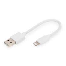 Cable de datos y carga Digitus Lightning a USB A con certificación MFI, SKU DB-600106-001-W