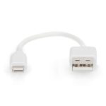 Cable de datos y carga Digitus Lightning a USB A con certificación MFI, SKU DB-600106-001-W