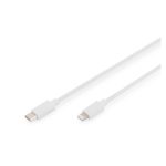Cable de datos/carga Digitus, con conector Lightning a USB-C™, MFI, longitud de 1 metro, SKU DB-600109-010-W