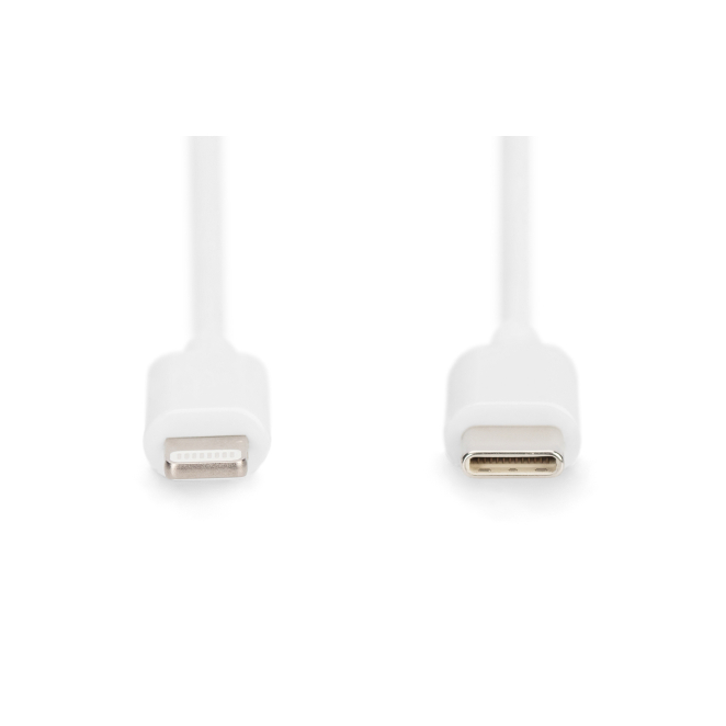 Digitus Cable de datos/carga, Lightning-USB-C™, MFI, 1 m 1 Digitus Cable de datos/carga Lightning-USB-C de 1 metro en color blanco