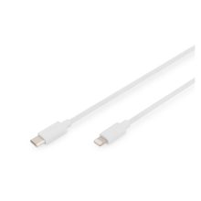 Cable de datos y carga Digitus Lightning a USB-C, certificación MFI, SKU DB-600109-020-W
