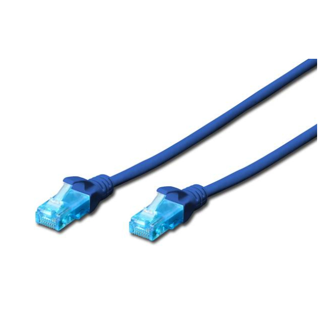 Digitus cable de red CAT 5e U-UTP 1.5 metros Azul Cable de red Digitus CAT 5e U-UTP de 1.5 metros en color azul. SKU: DK-1512-015/B.