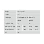 Cable de fibra óptica multimode OM 3 de Digitus con conectores ST/ST, de 2 metros, SKU DK-2511-02/3