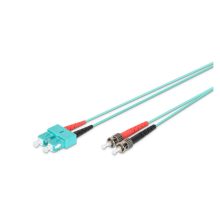 Digitus Cable de conexión de fibra óptica multimode OM 3 con conectores ST/SC, SKU DK-2512-01/3. Perfecto para centros de datos.