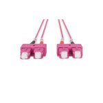 Cable de conexión multimode de fibra óptica Digitus OM4, con conectores SC/SC, ideal para centros de datos. SKU DK-2522-01-4