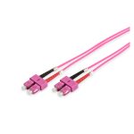 Cable de conexión multimode de fibra óptica Digitus OM4 con conectores SC a SC, SKU DK-2522-02-4, ideal para cableado en centros de datos