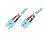 Cable de conexión de fibra óptica multimode OM 3 Digitus con conectores SC/SC y SKU DK-2522-10/3. Ideal para cableado en centros de datos.