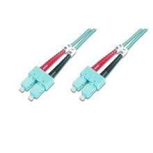 Cable de conexión de fibra óptica multimode OM 3 Digitus con conectores SC/SC y SKU DK-2522-10/3. Ideal para cableado en centros de datos.