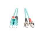 Cable de conexión de fibra óptica multimode Digitus OM 3, conectores LC a ST, SKU DK-2531-01/3, 1 metro de longitud