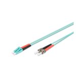 Cable de conexión de fibra óptica multimode Digitus OM 3, conectores LC a ST, SKU DK-2531-01/3, 1 metro de longitud