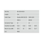 Cable de conexión de fibra óptica Digitus multimode OM 3 con conectores LC/LC, SKU DK-2533-03/3, ideal para centro de datos