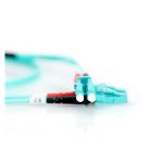 Cable de conexión de fibra óptica multimode OM 3 marca Digitus con conectores LC a LC y longitud de 10 metros, SKU DK-2533-10/3