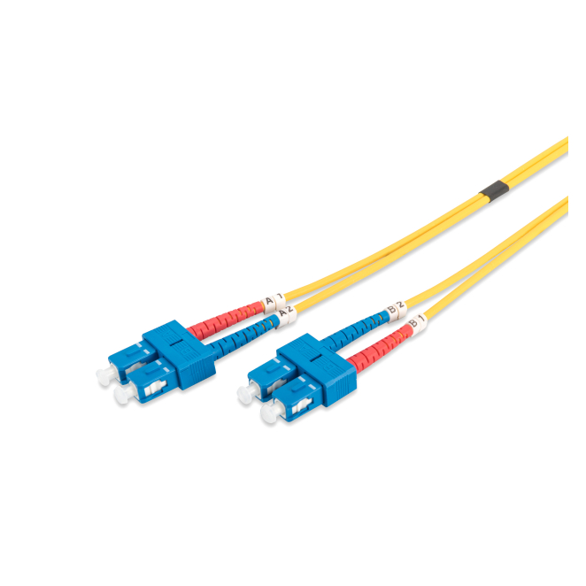 Digitus Cable de Conexión Modo Único de Fibra Óptica SC/SC Alta Velocidad Cable de conexión modo único de fibra óptica Digitus con conectores SC/SC, modelo DK-2922-01, ideal para cableado en centros de datos.