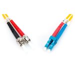 Cable de conexión de fibra óptica modo único con conectores LC a ST de 2 metros Digitus, SKU DK-2931-02