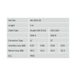 Cable de conexión de fibra óptica modo único con conectores LC a ST de 2 metros Digitus, SKU DK-2931-02