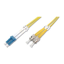 Cable de conexión modo único de fibra óptica Digitus con conectores LC a ST y una longitud de 5 metros, SKU DK-2931-05