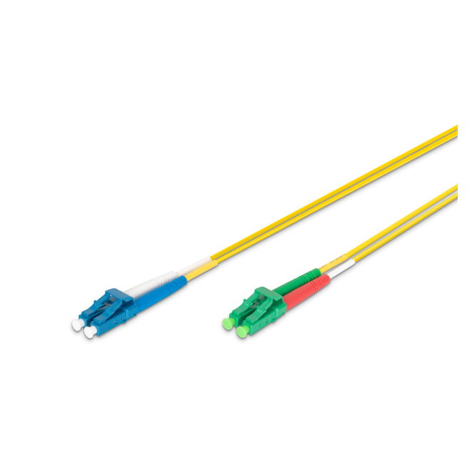 Digitus Cable de fibra óptica LC APC monomodo de alta precisión Digitus Cable de conexión de fibra óptica en modo único con conectores LC APC y LC, ideal para centro de datos, SKU DK-293LCA3LC-02
