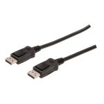Cable Digitus DisplayPort de 2 metros en color negro, modelo DK-340100-020-S, ideal para conexiones de alta velocidad