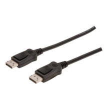 Cable Digitus DisplayPort de 2 metros en color negro, modelo DK-340100-020-S, ideal para conexiones de alta velocidad