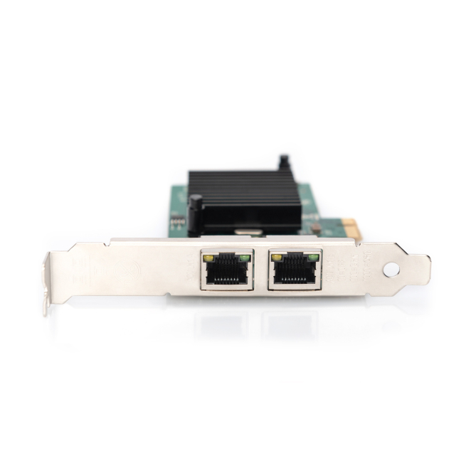 Digitus Tarjeta PCI Express Gigabit Ethernet dual, 2 puertos 1 Digitus Tarjeta PCI Express Gigabit Ethernet dual, 2 puertos vista frontal