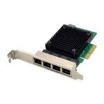 Imagen de la tarjeta de red Ethernet Digitus de 4 puertos RJ45 y 2.5 Gigabit, modelo PCI Express con chipset Realtek, SKU DN-10136