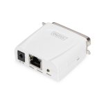 Servidor de impresora Digitus con conexión Fast Ethernet y puerto paralelo, modelo DN-13001-1.