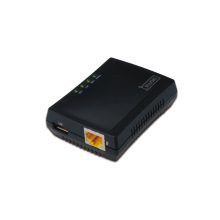 Imagen del servidor de red multifunción Digitus con un puerto USB 2.0, SKU DN-13020. Ideal para conectar impresoras y escáneres en una red.