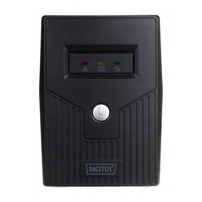 Digitus UPS Línea Interactiva 0,8 kVA 480 W Sistema de alimentación ininterrumpida Digitus DN-170064, línea interactiva, capacidad de 0,8 kVA y potencia de 480 W, con 2 salidas AC
