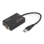 Digitus Adaptador de red SFP Gigabit USB 3.0, modelo DN-3026, adecuado para portátiles y con conexión rápida