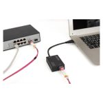 Digitus Adaptador de red SFP Gigabit USB 3.0, modelo DN-3026, adecuado para portátiles y con conexión rápida