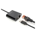 Digitus 1 adaptador USB Type-C a Gigabit Ethernet con Power Delivery, SKU DN-3027. Ideal para portátiles.