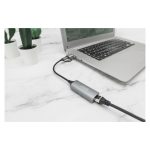 Adaptador Gigabit Ethernet USB Type-C 2.5G de Digitus, con conexiones USB-C y USB A para alta velocidad - SKU DN-3028