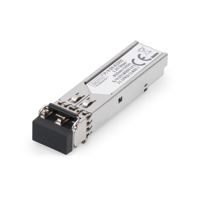 Digitus Módulo mini GBIC SFP 1,25 Gbps 0,55 km Digitus Módulo mini GBIC SFP con capacidad de 1,25 Gbps y alcance de 0,55 km, SKU DN-81000